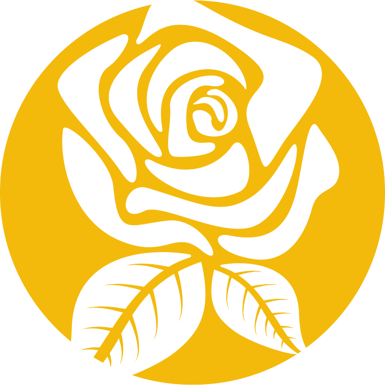 Rose logo silhouette