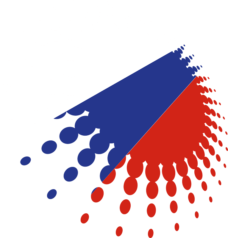 Russia halftone flags