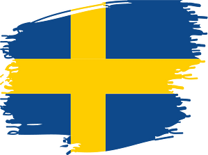 Swedish flag paintbrush