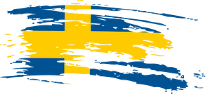 Swedish flag paintbrushes