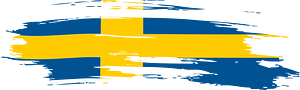Swedish flag paintbrushes
