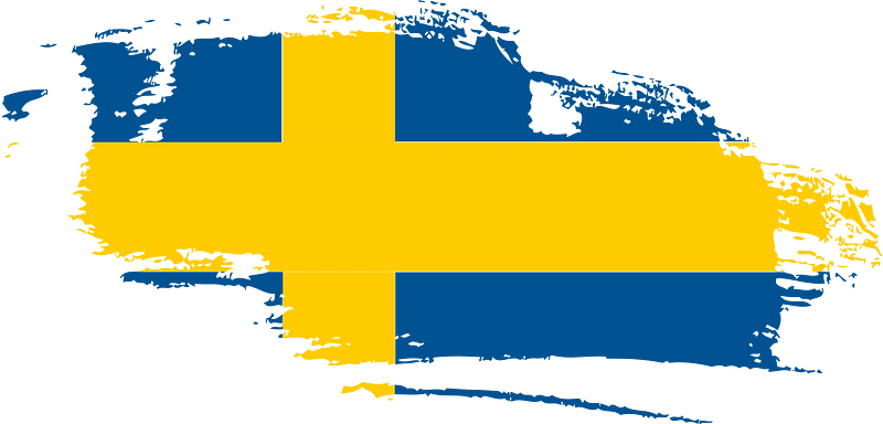 Swedish flag paintbrushes