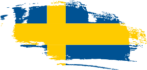 Swedish flag paintbrushes