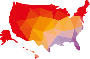Usa map silhouette