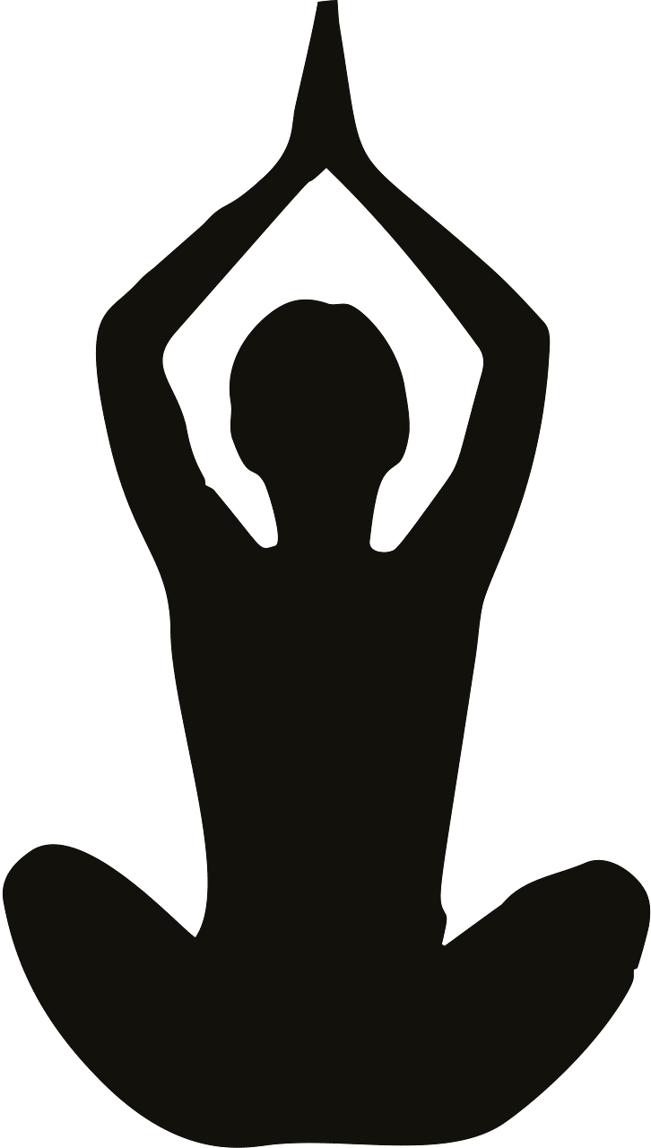 Yoga poses silhouettes