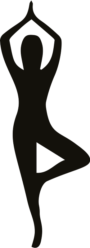 Yoga poses silhouettes