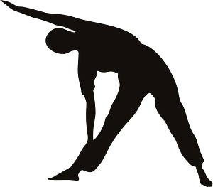 Yoga poses silhouettes