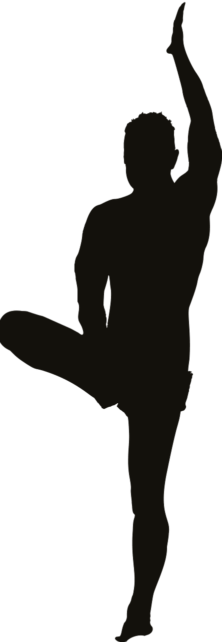 Yoga poses silhouettes