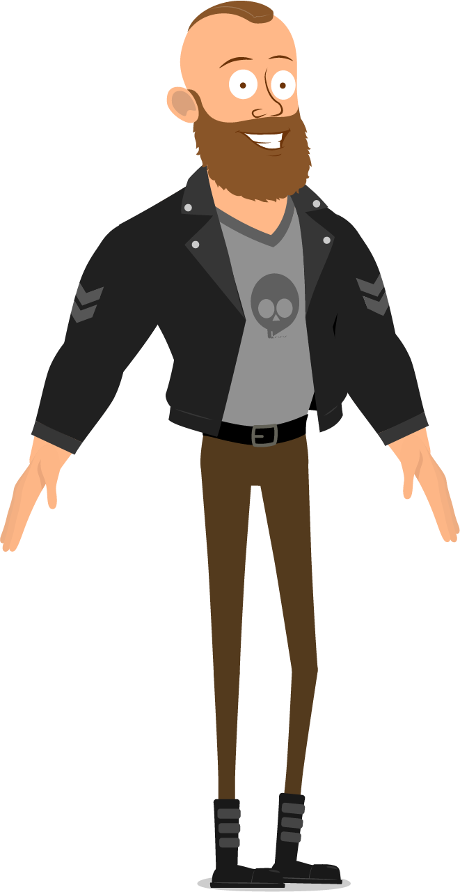 Mohawk Punk Character