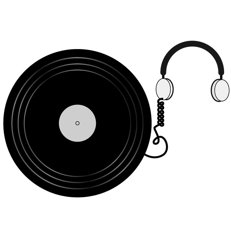 Headset and vinyl disc