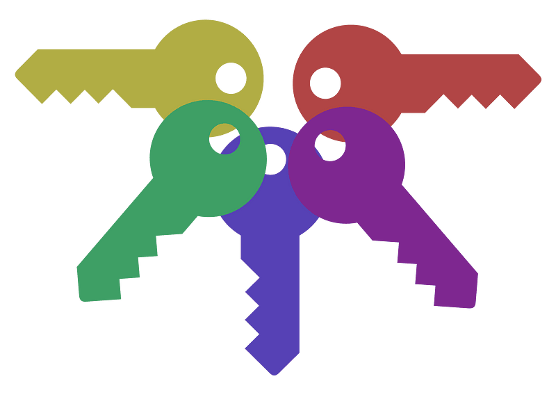 Rainbow Set of Keys