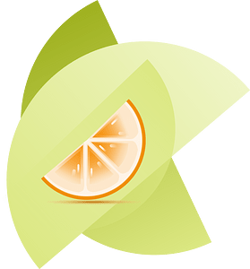 Orange and green background