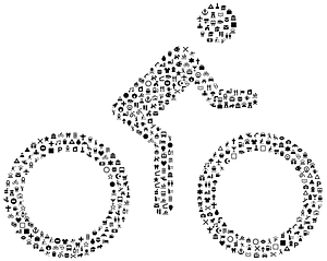 Public Domain Cyclist Icons