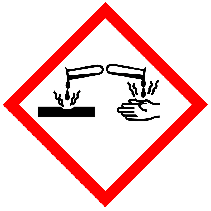 GHS pictogram for corrosive substances