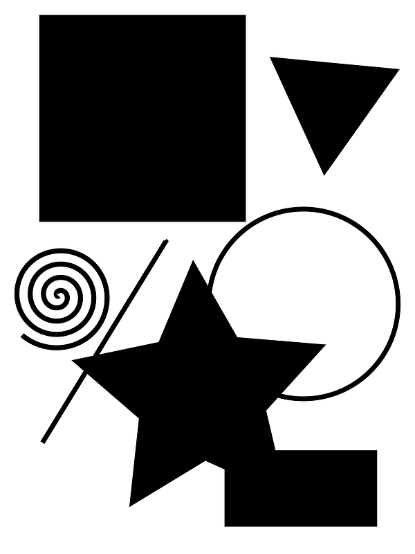 Black shapes