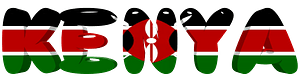 Kenya lettering with flag
