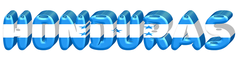 Honduras lettering with flag