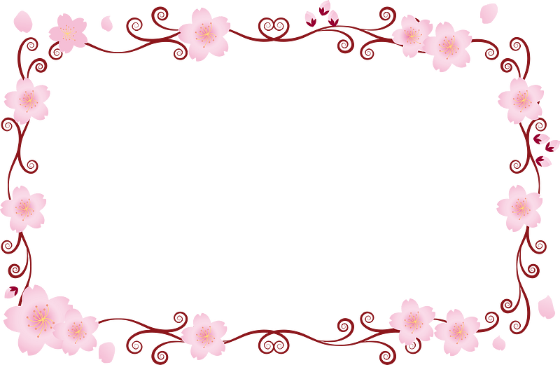 Cherry blossoms frame