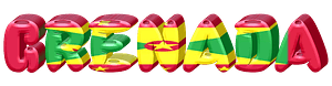 Grenada lettering with flag