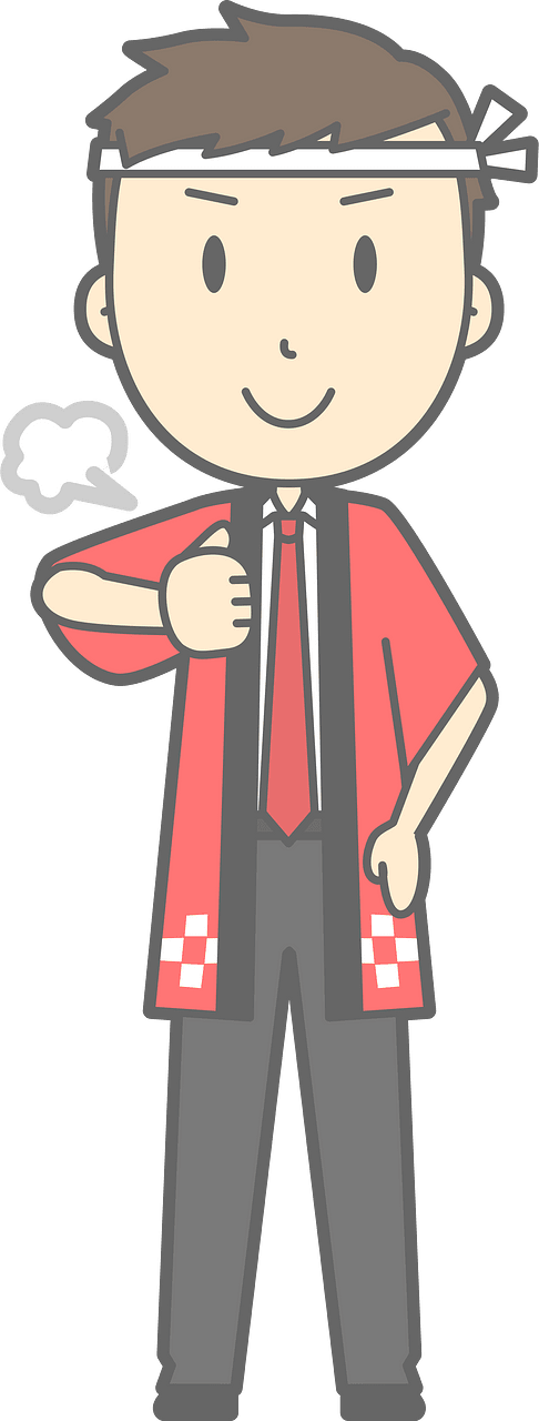 Happy salesman