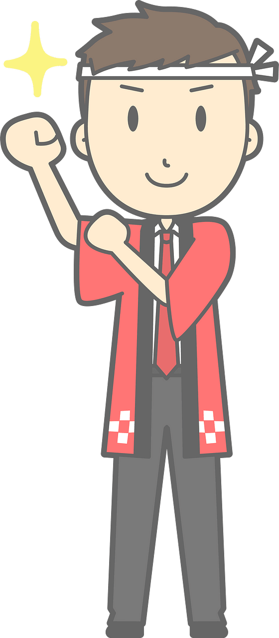 Happy salesman
