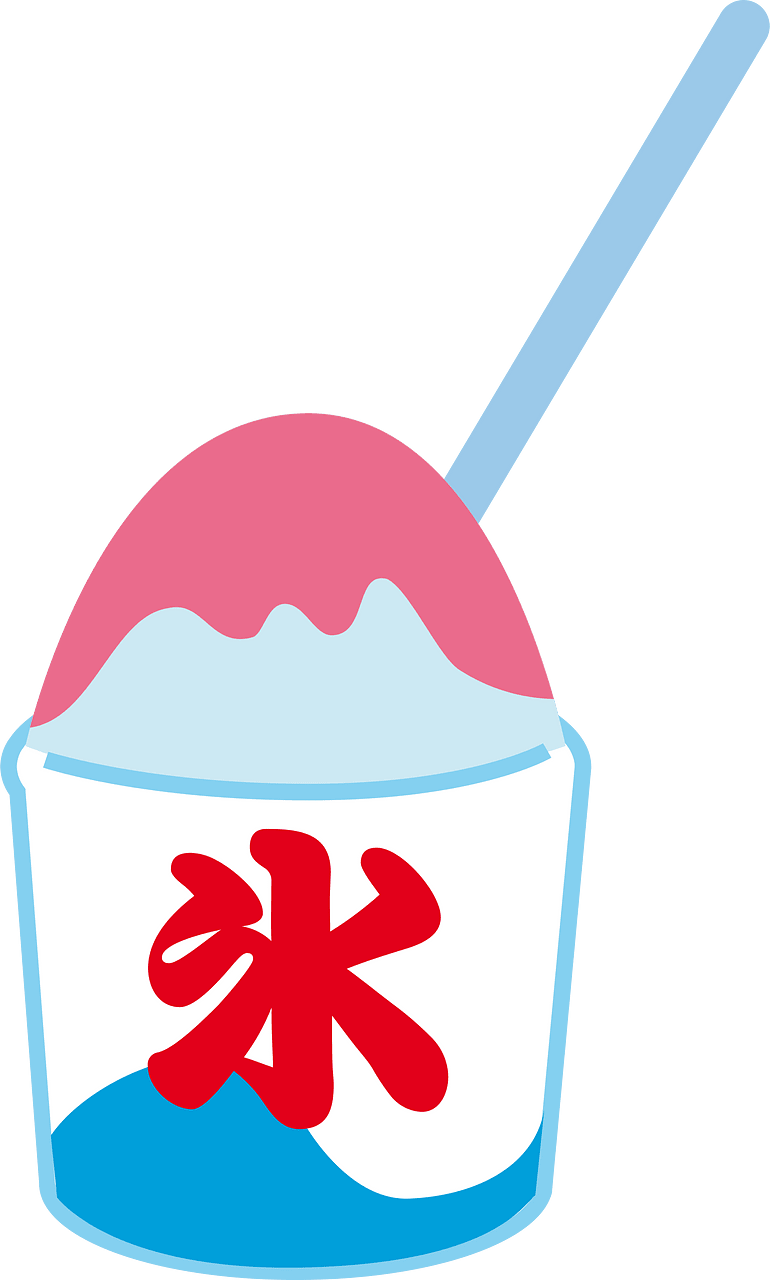 Kakigori shaved ice dessert