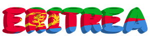 Eritrea lettering with flag