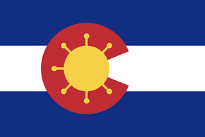 Covid-19 flag of Colorado