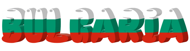 Bulgaria lettering with flag