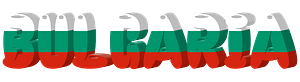 Bulgaria lettering with flag