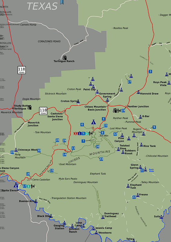 Big Bend map (NPS base) - Free vector clipart images on creazilla.com