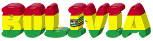 Bolivia lettering with flag