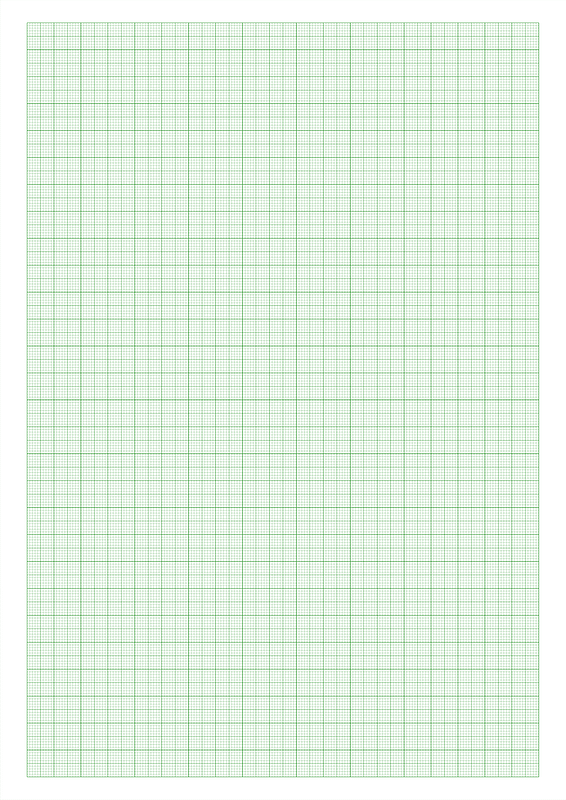 Graph paper mm green A4
