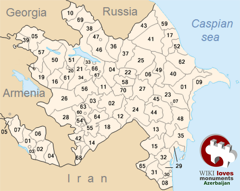 Azerbaijan districts number en with WLM logo