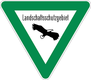 Sonderschild Landschaftsschutzgebiet - frühe bayerische Ausführung