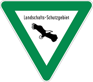 Sonderschild Landschaftsschutzgebiet - frühe Ausführung