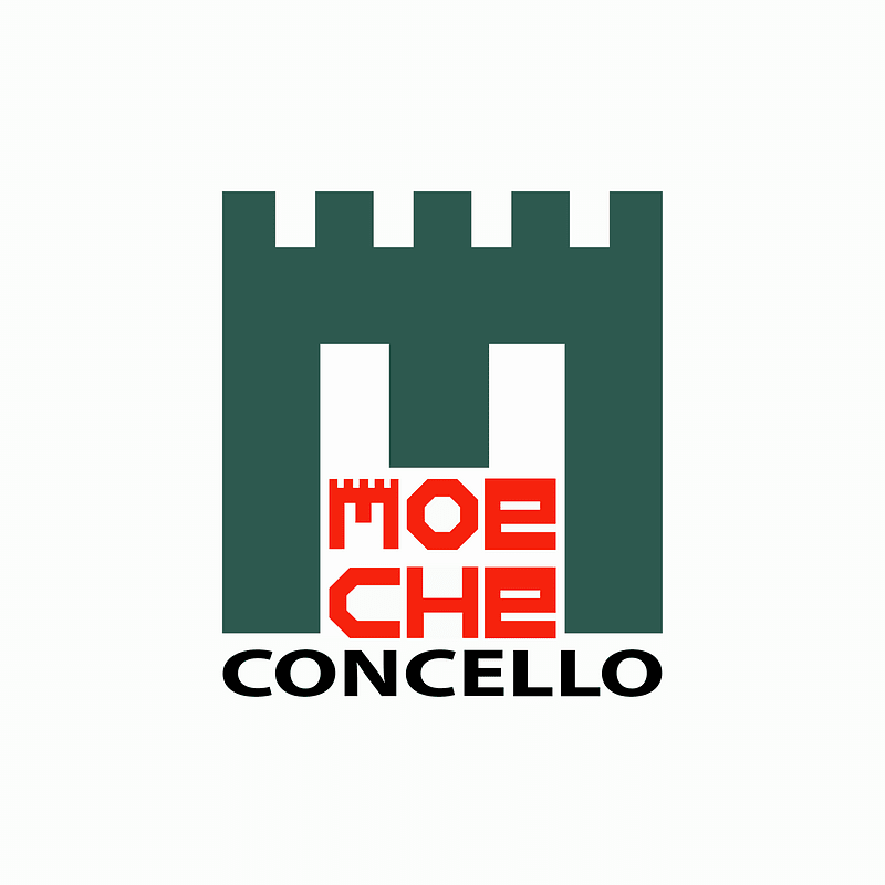 Bandeira de Moeche logo alternativo en cores