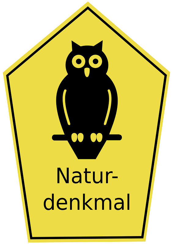 Naturdenkmal Schild Ostdeutschland