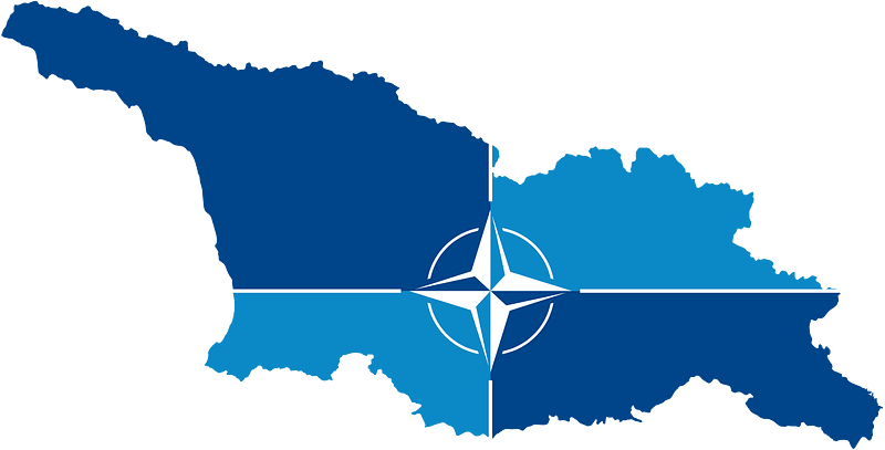 Flag map Georgia-NATO