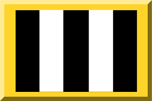 Bianco e Nero (Strisce) bordato Oro