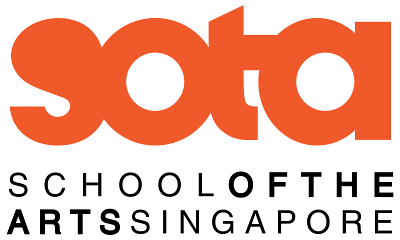 Logo of the School of the Arts, Singapore (orange)