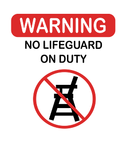 Warning no lifeguard
