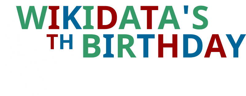 Wikidata 8th birthday logo light