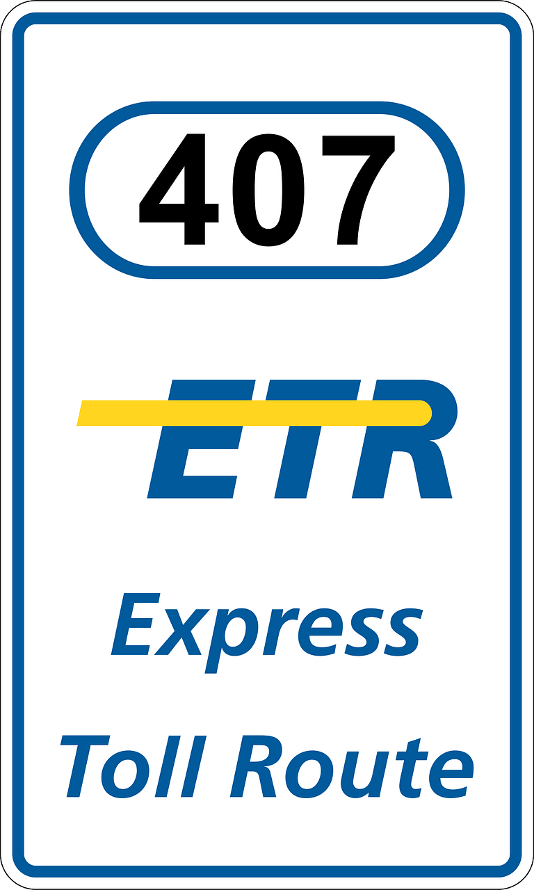 407 Express Toll Route Traffic Sign