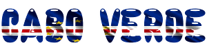 Cabo Verde lettering with flag