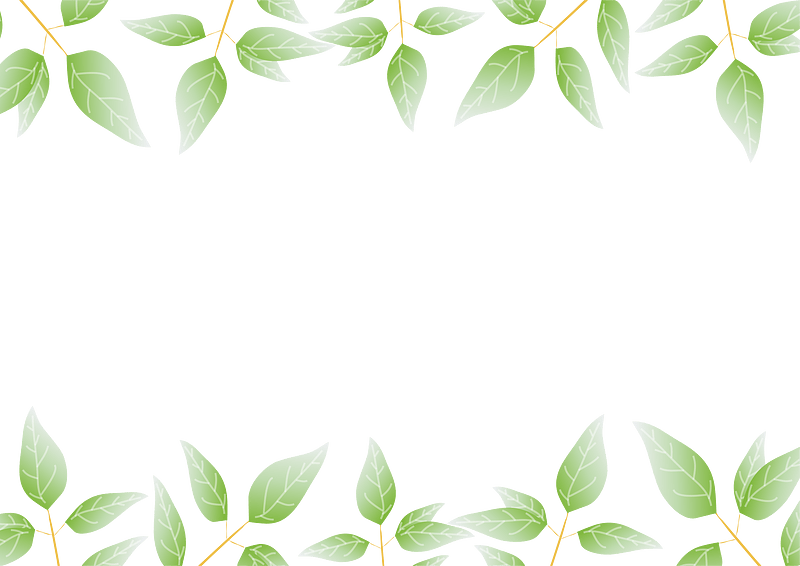 Green leaves frame