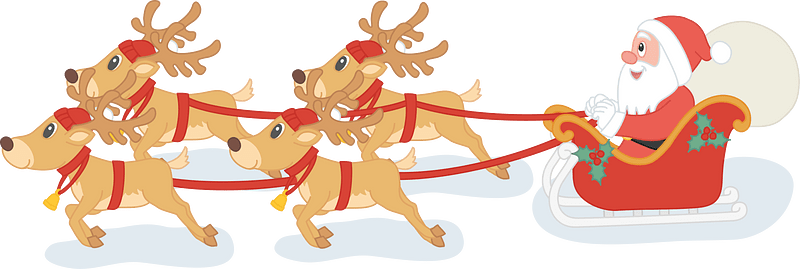Reindeer santa claus