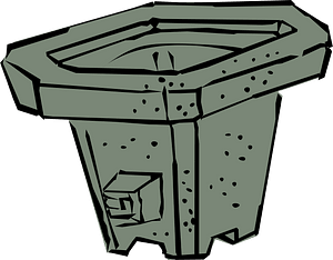Concrete flower pot