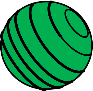 Ball with lines