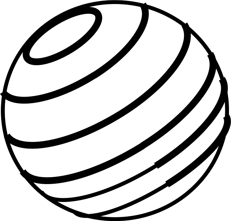 Ball with lines